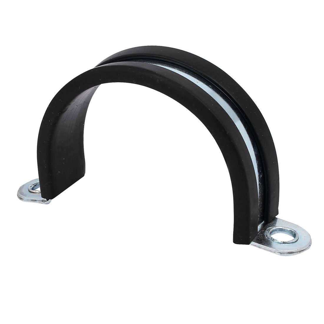 Aexit M45 EPDM Clamps Rubber Lined U Shaped Pipe Tube Strap Clamps Clips Strap Clamps Fasteners 3pcs