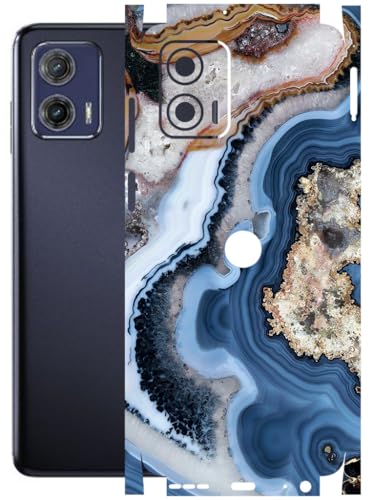 Image of AtOdds - Full Body Back Screen Guard Protector Film - Lamination Wrap Skin Sticker Compatible with Moto G73 (5G) | Scratchproof Matte Finish (Floor Marble)