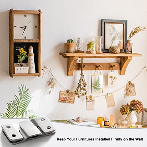 Flush Mount Bracket, Interlocking Photo Frame Hook 56 X 36Mm Heavy Duty Picture Hangers, Interlock Bracket Furniture Connector, Sectional Couch Connectors, Headboard Wall Mount Hardware (4 Pairs) #TOP4