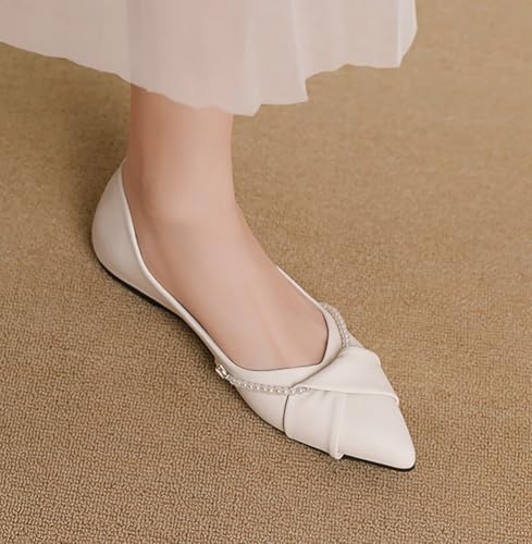 Flats for Women Pointed Toe Casual Ladies Ballet Flats Comfortable Slip on Shoes for Dressy Office Travel4