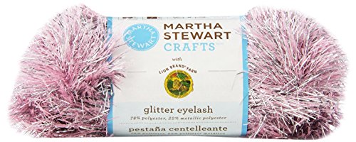 Lion Brand Yarn 5800-503 Martha Stewart Glitter Eyelash Yarn, Kunzite