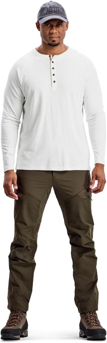 Beretta Men's Scout Performance Relaxed Fit Thermal Long Sleeve Henley Shirt