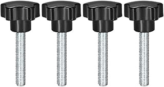 Tool parts 4 Pcs Star Knobs Grips M10 x 60mm Male Thread Steel Zinc Stud Replacement PP