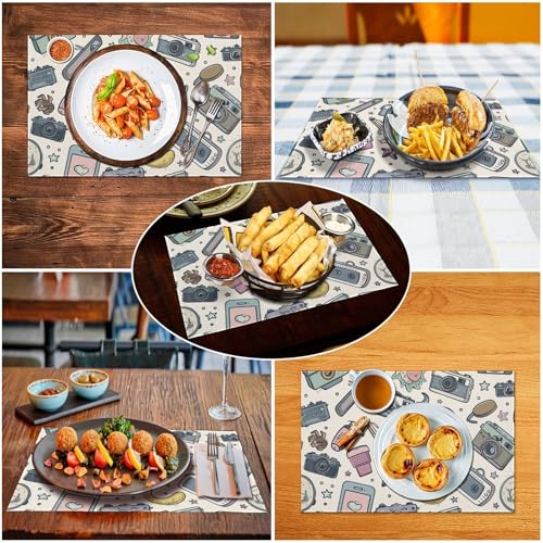 Sets de table en PVC tissé pour protéger les tables des taches de graisse - 6