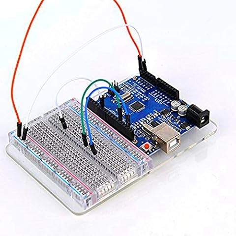 Ardest Transparent Clear Acrylic Breadboard Holder Base Plate for Arduino UNO R3 Prototyping Platform Terminal Optimizer Cover