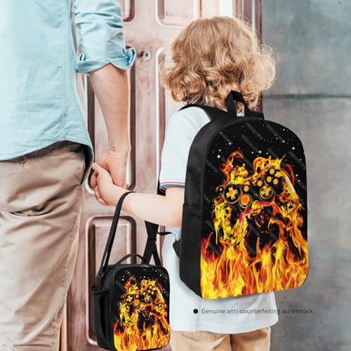 Backpack for Boys School Game Boys Backpack For Kids Children Teens Elementary Ages 8-10 3pcs4