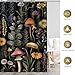 Aimego Mushroom Floral Shower Curtain - Boho Vintage Plants Flowers Retro Bohemian Botanical Nature Bath Shower Curtain Set with 12 Hooks for Adults Bathroom Decor Accessories, 72