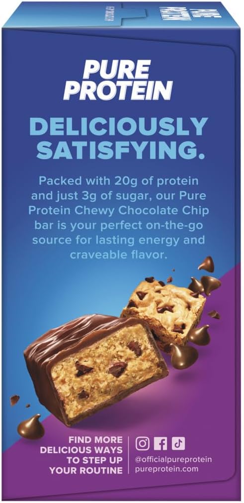 Pure Protein Barra de Chocolate Choc Chip 6 unidades miniatura 4