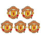 Manchester United FC Official Football Gift 5 Pack Crest Pin Badge