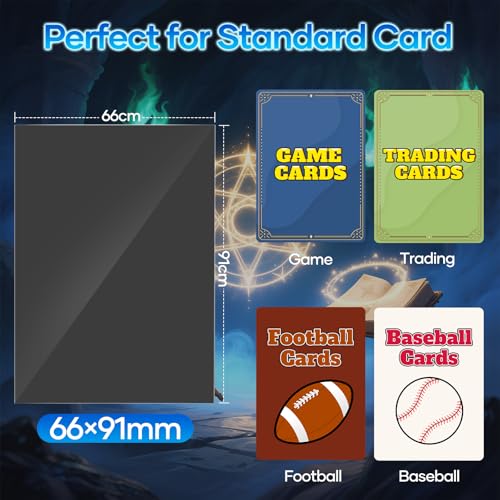 Image of 1000 Counts Black Card Sleeves Toploaders for Trading Cards,Matte Card Sleeves Deck Card Protectors Compatible with MTG,Baseball Cards,Sports Card,Yugioh Card