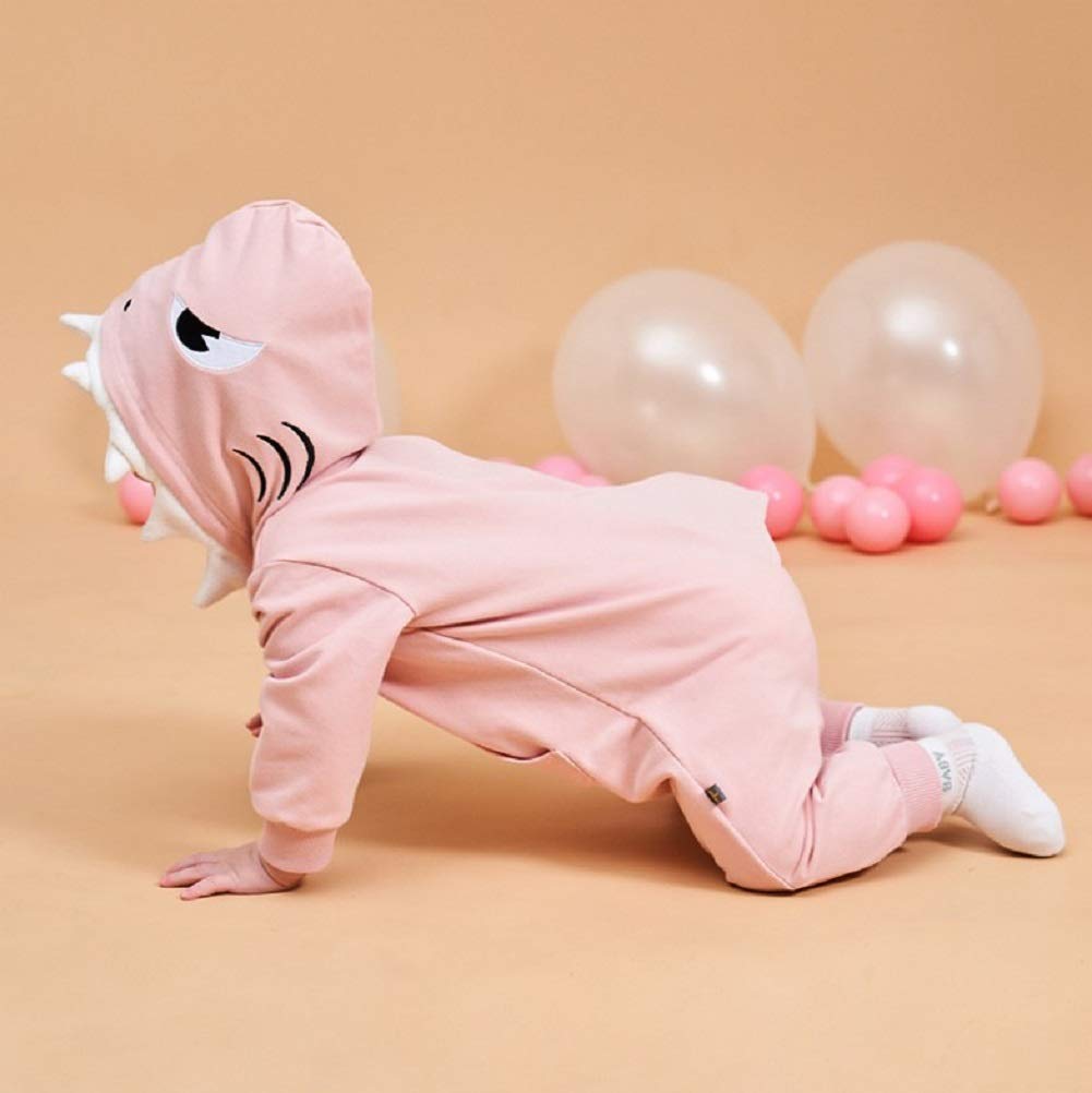 ALLAIBB Baby Infant Shark Costumes Outfit Cotton Romper Cute Jumpsuit Hooded Outwear for Toddler Baby Boys Girls 3-24M - Image 3