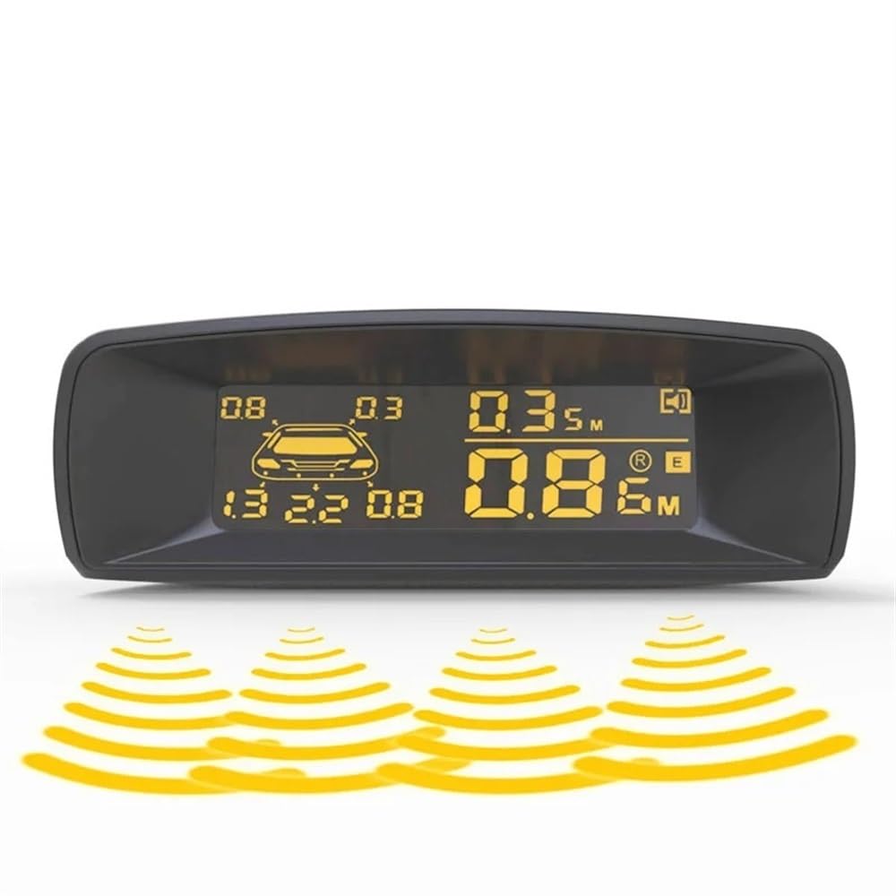 Sensore di Assistenza al parcheggio PDC, Kit sensori di parcheggio Parktronic per Auto, Anteriori e Posteriori, Radar, rilevatore 4/6/8 sensori, Assistenza Automatica (6 sensori/Rosso)
