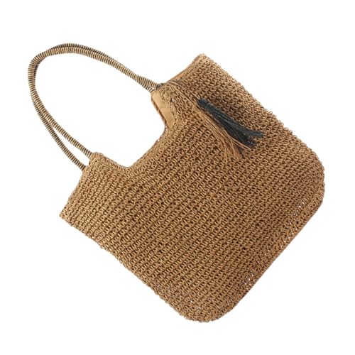 Holibanna Bolso Tejido Bolsos Women Bolsas Bolso De Mano Para Mujer Bolso De Playa Bolso De Mano Tejido Bolsa De Ratán Bolsa De Playa Tejida Bolsa De Verano