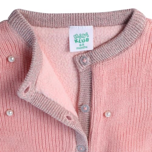 Image of miniklub Baby Collar Full Sleeve Knitted Cotton Sweater (Purple Color)