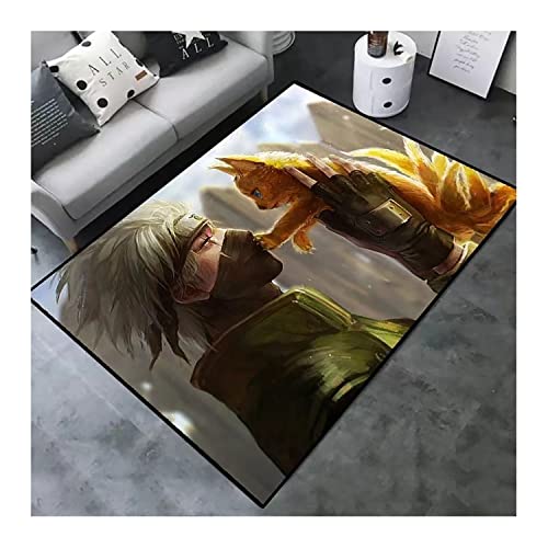 Anime Naruto Tapis Tapis Antidérapants Cartoon Enfants Chambre Chambre Chevet Salon Chambre Personnalité Mignonne Créative, 3D Imprimé Tapis Cover