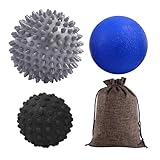 East Leaf ヨガボール ストレッチ ツボ押し 3個セット ハードボール スパイキーボール ローラーボール 足裏 肩 腰 イボイボ