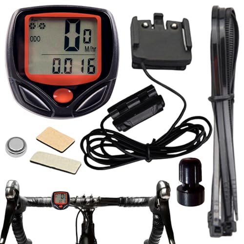 Compteur De Vélo, Compteur De Vitesse Et Odomètre Étanche avec Écran LCD Rétroéclairé, Compteurs De Vélo Filaire, Démarrage/arrêt Automatique, Compteurs De Vitesse Filaire pour touss Types De Vélos