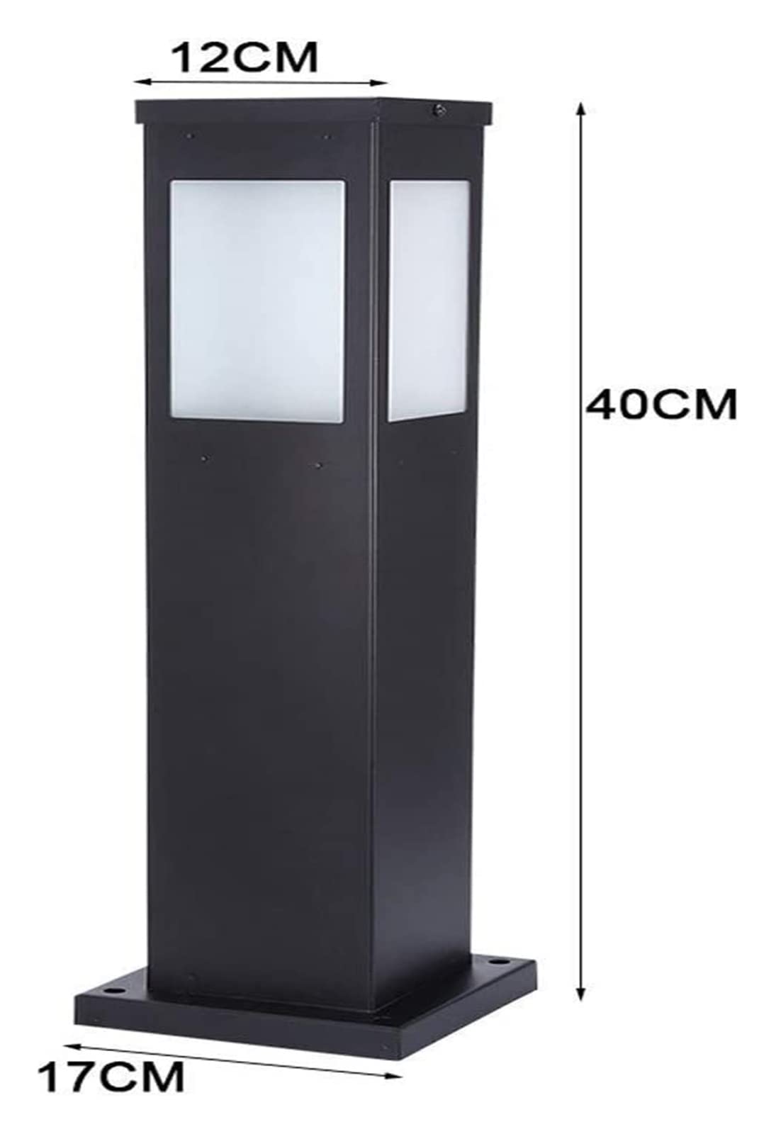 Cortile quadrato classico IP65 impermeabile palo da giardino palo alto lampada a palo alto antipioggia lampada a colonna per esterni lanterna a pilastro alluminio metallo vialetto piano terra prato