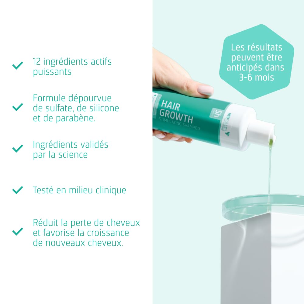 Neofollics Shampooing stimulant la croissance des cheveux