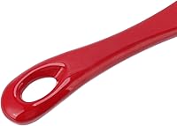 Vista 6 de plplaaoo Sartén de hierro fundido esmaltado, antiadherente, de hierro fundido esmaltado, paquete de 3 piezas de sartén, mango largo, rojo, 9.8in