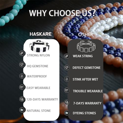 Pulsera de cristales energéticos para hombre HASKARE miniatura 5