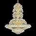 Elegant Lighting 2908G36G/SA Sirius Collection 33-Light Large Hanging Fixture with Swarovski Spectra Crystals, Gold Finish