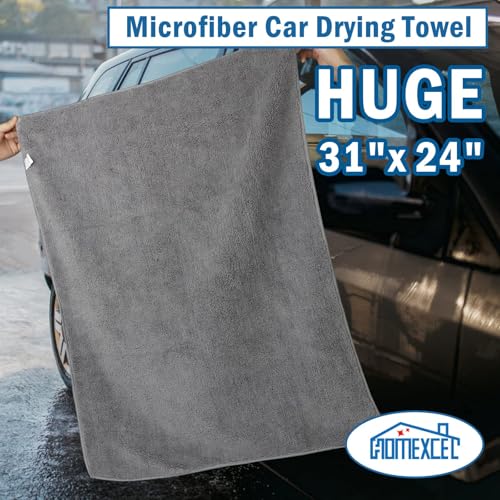 Image of HOMEXCEL Professional Large Microfiber Car Drying Towels 8 Pack, 31 inch x 24 inch
