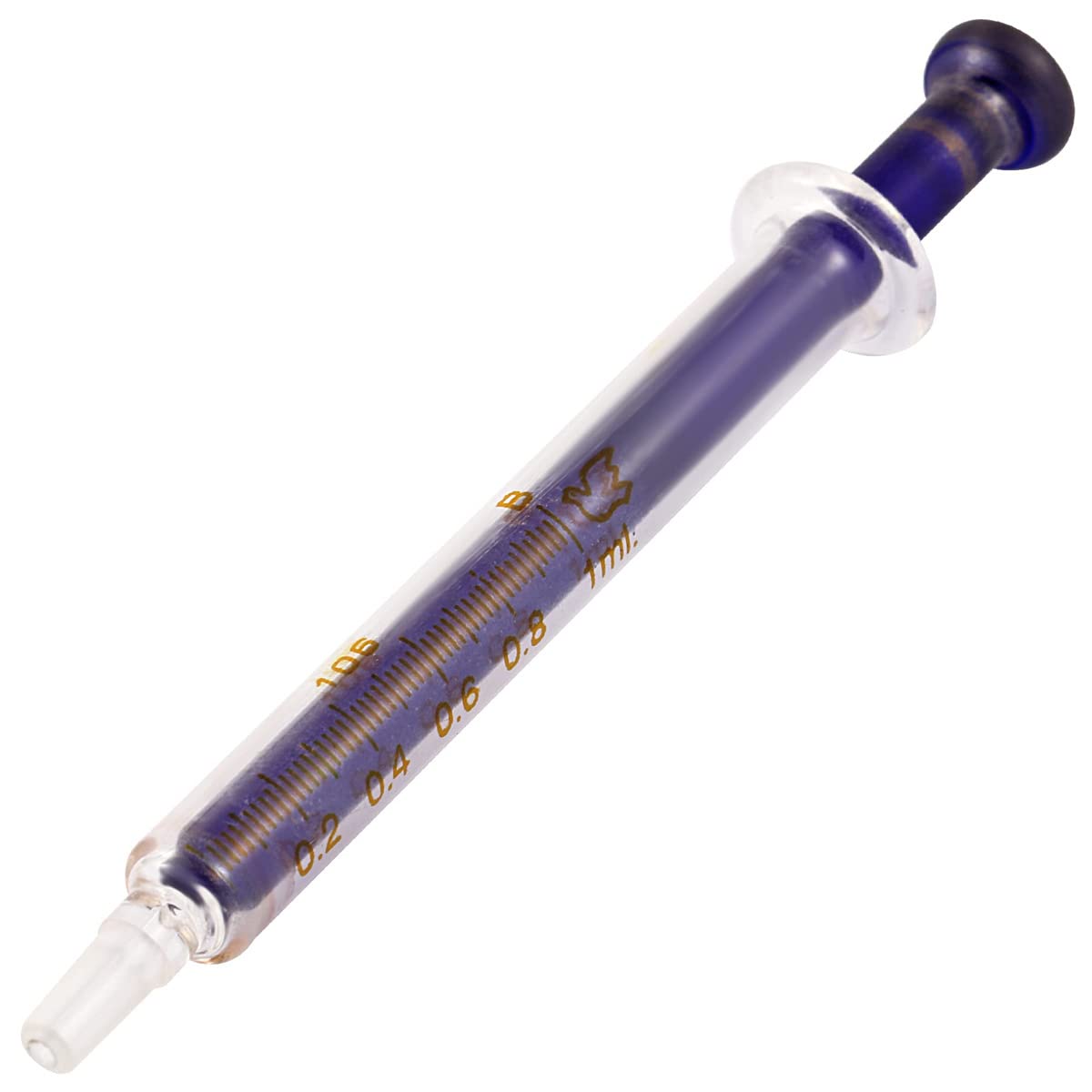Confezione da 10 siringhe in vetro riutilizzabili, da 1 ml, diametro standard, adatte per campioni di laboratorio