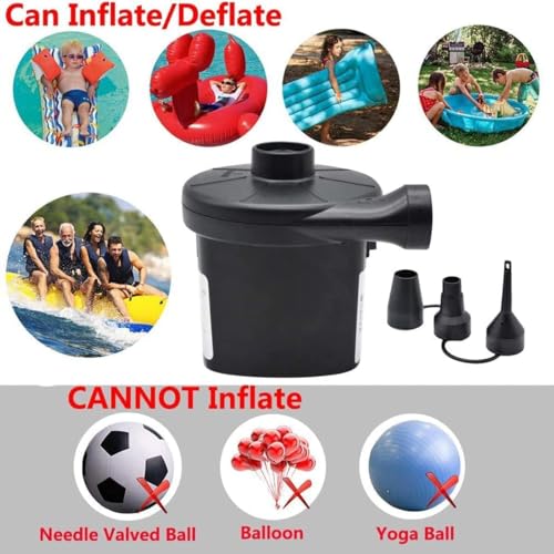 Image of Multi-Purpose Electric Air Pump for Quickly Inflates /Deflates Sofa, Bed, Swimming Pool Tubes, Toys,Air Bags