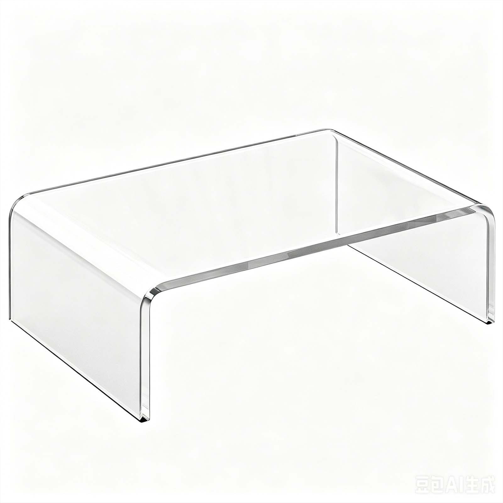 WOFDALY 8mm Acrylic U Shaped Display Stand Clear Countertop Shelf Organizer Heavy Duty Transparent Rack for Desktop Storage and Retail Display,25cm*15cm*20cm