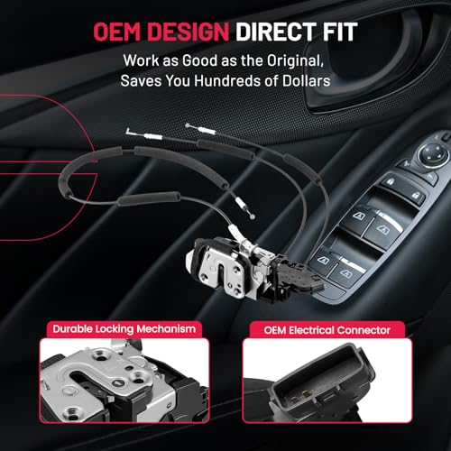 Image of SYERAL Door Latch Lock Actuator Front Right Driver Side Compatible with Nissan Juke 2011-2017 Replaces 80500-1KM1A 805001KM1A 80500-1KM0A 805001KM0A
