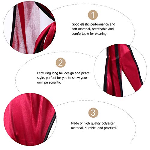 ARTIBETTER 8 Peças de Seda Durag Mancha Cauda Longa Headwrap Respirável Chapéu de Turbante Com Tampa