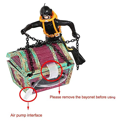 Abnaok Decorazione per acquario, scrigno del