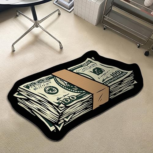 Tapis de billet de 100 dollars antidérapant et confortable pour sol