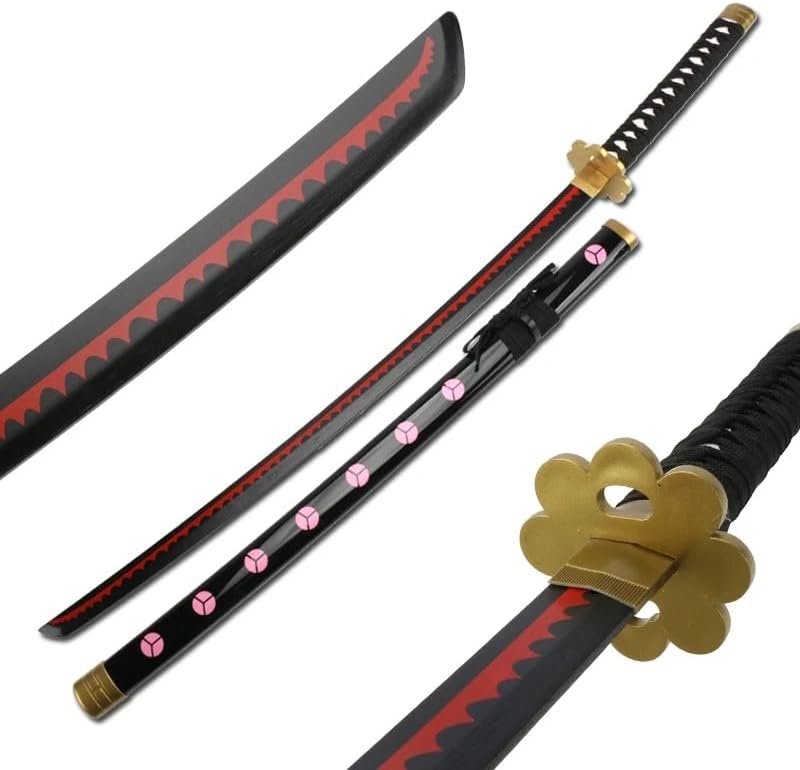 One Piece: Zoro Shusui Katana/Sword 104Cm Live Size - Bamboo Wood Wano Shusui Katana 2024 Perfect For Anime Gift, Anime Cosplay, Anime Merchandise (Single Layer Stand)