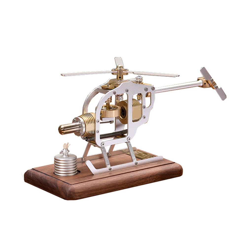 Modelo De Motor Stirling, Modelo De Helicóptero | Motor de combustión externa de velocidad variable, adorno mecánico de metal
