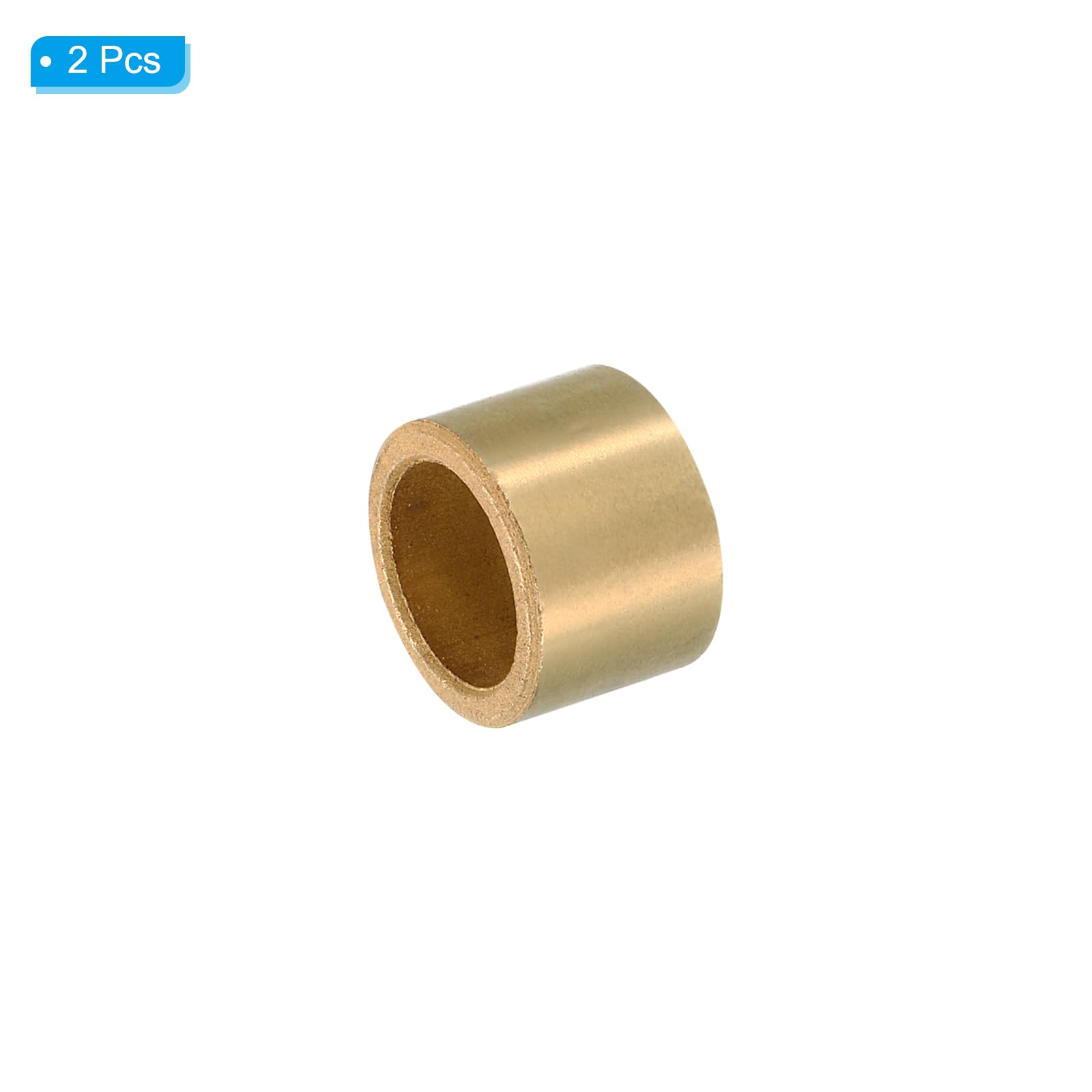 PATIKIL M16 Brass Spacers, 2 Pcs Metal Spacer Brass 16mm ID x 22mm OD x 15mm L Brass Spacers Screw Standoff for 5/8 Inch or M16 Screw - Image 3