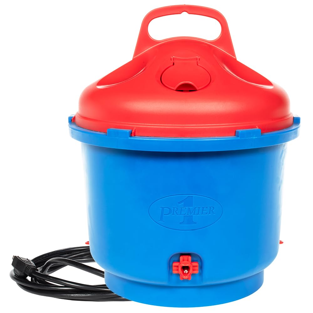 Premier 1 All-Season Heated Poultry Waterer for Chickens and Ducks - 3 Gallon