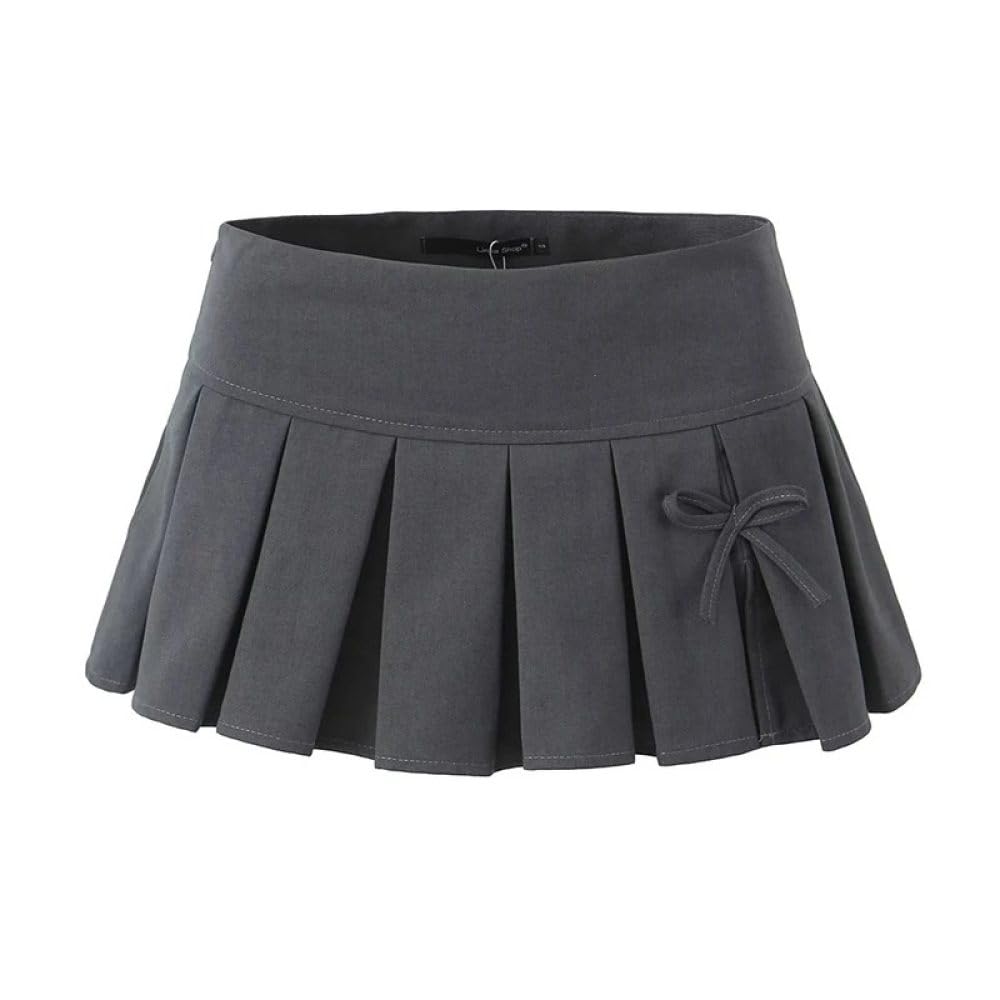 Falda Corta De Mujer - Faldas Súper Cortas Dulces para Mujer, Moda De Verano, Faldas Sexis con Lazo De Cintura Baja, Minifalda Plisada Elegante Y Delgada