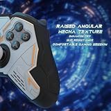 PlayVital Osłona na Kontroler do Xbox Elite Series 2 Core z Nakładkami Joystick i Naklejką, Silikonowe Etui Ochronne do Xbox Elite Series 2 – Szary & Czarny, Mecha Stellar