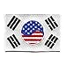 Korean-American Country Flag Patch Pride Representation Travel Embroidered Iron On