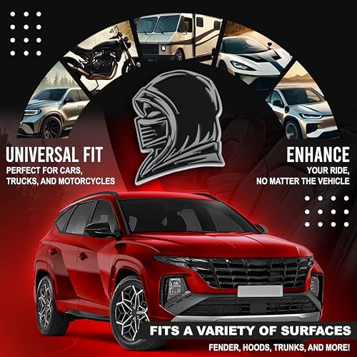 Image of Ninja Emblem, Custom 3D Car Badge - Universal Exterior Accessories for Car, Truck, SUV, Motorcycle (Set of 2) (Chrome)