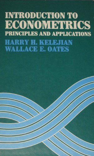 Introduction to econometrics;: Principles and a... 0060436174 Book Cover