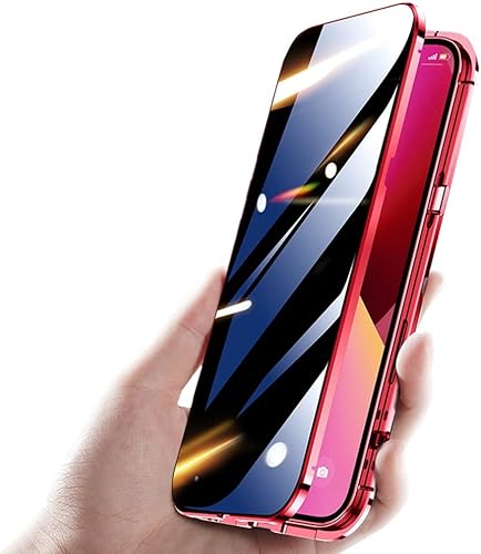 Miniatura 9 de Funda con cerradura antiespía para iPhone 14 Pro, funda magnética de cristal con protector de lente de cámara, protector de vidrio de pantalla de