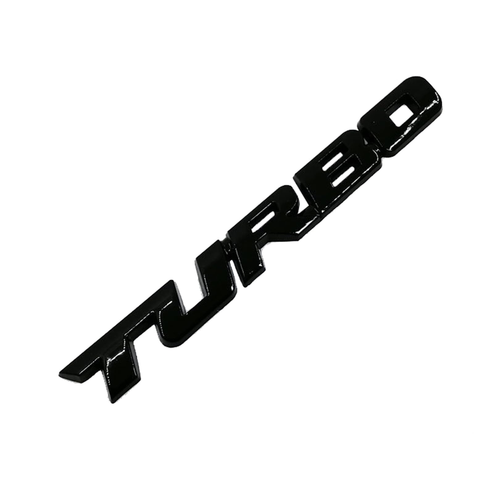 matumou 3D Car Styling Metal TURBO Letters Emblem Sticker Rear Badge Decor