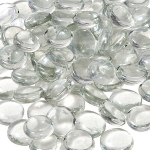 Dashington Flat Clear Marbles, Pebbles (5 Pound Bag) for Vase Filler, Table Scatter, Aquarium Decor - Thumbnail 6