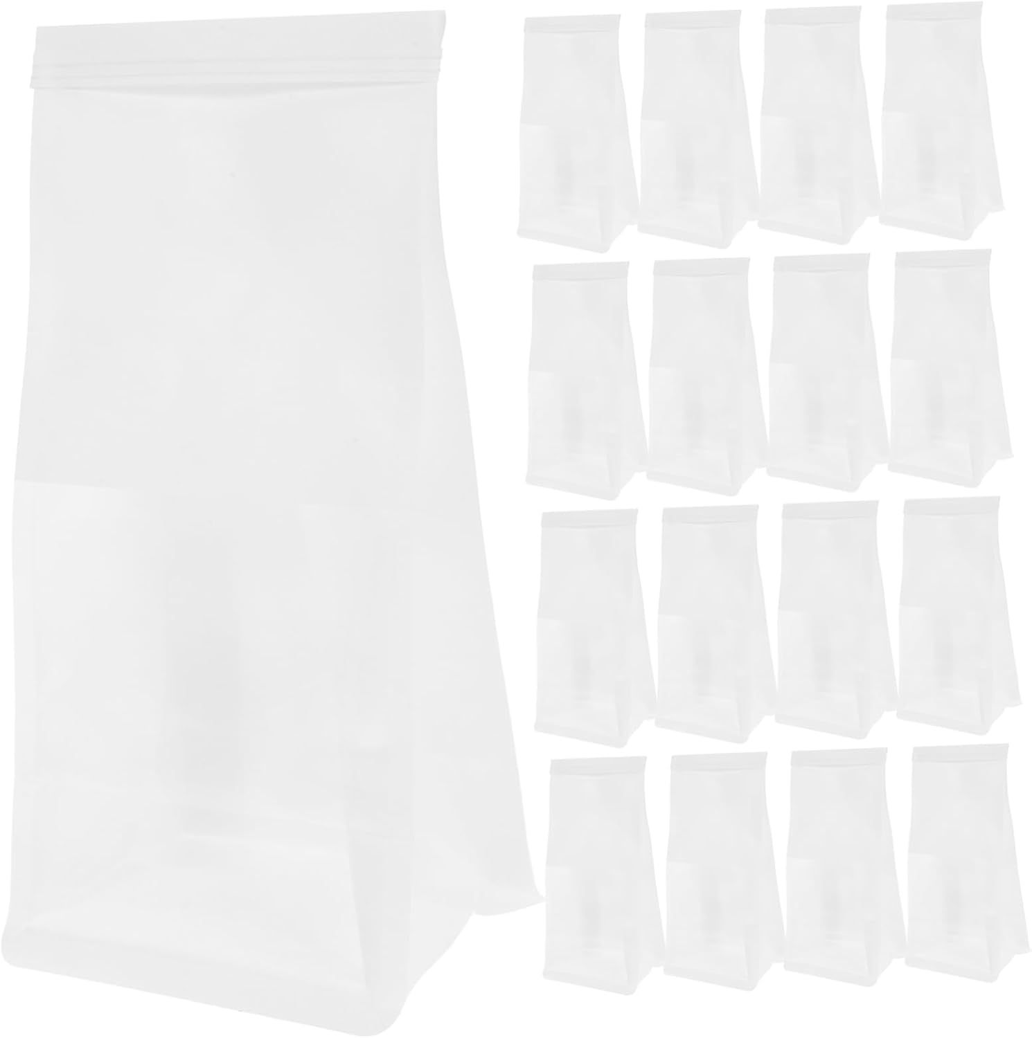 KICHOUSE 50pcs Self-sealing Kraft Paper Bags Window for Baked Goods Food Packaging for Cookies and Sourdough Bread and Bakery Containers