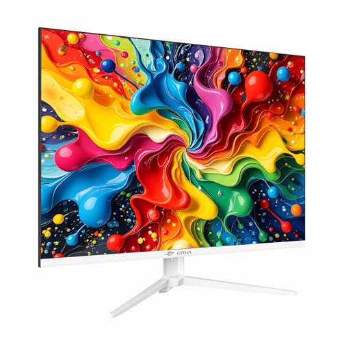 Image of CRUA 28 Inch White Monitor, 4K UHD+ 3840x2560 IPS 60Hz Computer Monitors, 15:10 Aspect Ratio, 120% sRGB 10-Bit Color, Support FreeSync, Built-in Speakers, USB Type-C, HDMI 2.0 & DP 1.4, Wall Mountable