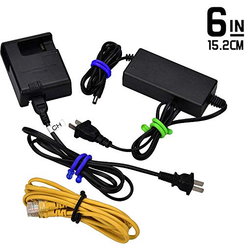 10Pcs 6-Inch Original Silicone Cable Tie, Steel-Core Silicone Twist Ties, Reusable Rubber Twist Tie, Cable Tie Straps. (3 Colors 6-Inch) For Organizing. (Dia 5Mm) #TOP6