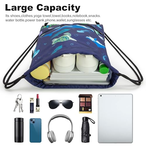Image of HOLYLUCK Drawstring Backpack Bag Sport Gym Sackpack